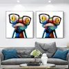Canvas Art Paintings Modern Animals Wall Posters And Prints Frog with Glasses Pictures For Living Room Cuadros Decoration