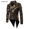 Steampunk Hombre Blazer Men Paisley Floral Tuxedo Suit Jacket Men Blazer Double Breasted Wedding Stage Show Blazer Masculino 201104