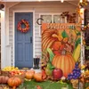 Feestdecoratie mode herfst welkom tuin vlag boerderij pompoen zonnebloem thanksgiving dag verticale flagparty