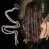 Flashing Diamond Chain Hairpin Pleciony Nakładki Tassel Klipy Włosów Temperament Ponytail Hair Extensions Hairband