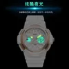 Jelly green multifunctional electronic watch dual display luminous waterproof outdoor student watch sports