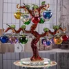 Party Decoratie Crystal Apple Tree Artificial Good Good Decorative Glass Craft Multi Color Figurines for Festival Wedding Souvenirs