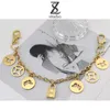 Zhen Shi Light Luxury Decorative Chain Borse Accessori a mano versatili Accessori appesi a mano corta Gold Metal 220620