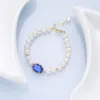strands Naturnal Freshwater Baroque Pearl Bracelet Jewelry for Women Fashion White Color 7-8mm Party /Birthday Charm Gift