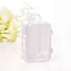 Geschenkwikkeling 12 stks Mini Plastic Toy Travel Suitcas Candy Box Suit voor Doll Wedding Party DecorationGift309O