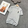 Ralph lauren Summer Designer Polo Uomo Polo ricamato Orso T-shirt a maniche corte con bottoni Half Bears Camicia da uomo d'affari Polo da golf Taglia asiatica