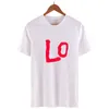 T-shirt Femmes Hommes T 100 Coton Doux Pour La Peau LO VE Rouge Haute Qualité T-shirts Femme Slim Fit Tops Manches Courtes O Cou 220621