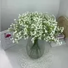 Single White Aankomst Gypsophila Baby Breath Artificial Fake Silk Flowers Plant Home Wedding Decoratie DHL -levering