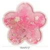 Glitter Cherry Coaster Blossom Quicksand Flash Sweet Drink S Non Slip Cup 220627