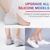 2 PCSPAIR onzichtbare hoogte verhoogde Insool Women Men Siliconen Heel Pads 25 cm Siliconen gel Lift Insool voor plantaire fasciities 210402