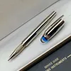 Luxury Gift Pen High quality Black Resin and Gray Silver Metal Roller Ball Pen Fountain Pens Stationery office school supplies With Serial number Highest quality