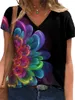 Kobiety moda Tshirts Summer krótkiego rękawu swobodny topy motyl High Street Tee 5xl Plus Size Women Odzież Lose Tshirt 220615