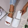 2022 Luxury Celebrities Pu Leather Slippers Women Solid Sewing Plaid Flats Peep Toe Rubber Sole Sexy Beauty Shoes Ladies Female Y220412