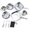 Utomhus matlagning krukor set vattenkokare bordsartiklar set camping bordsartiklar 4 människor campcookingsupplies natur vandring en uppsättning panshiking y220530