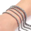 Charm Bracelets High Quality Stainless Steel For Men Women Punk Curb Cuban Link Chain Trendy Wrist Jewelry GiftCharm