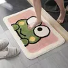 Badezimmer saugfähig Teppich Anime Teppich rein Farbe Badezimmer Tür Matte Herzförmiger Teppich Teppich Haushaltsboden Matte Fluffy Teppich 220511