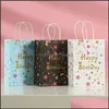 Gift Wrap Handbag Kids Favors Boy Girl Balloon Party Supplies Baby Shower Paper Bags Happy Birthday Cartoon Candy Bag Drop Delivery 2021 Eve