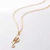 Colliers pendentifs Collier de calligraphie sœur V2 personnalisé nom arbique colliers en acier inoxydable arabe musulman bijoux pour femmes pendentif Sidn22