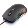 V6 ratos com fio RGB LED Backlit 4000dpi Óptica USB Ergonômico Gaming Mouse Portátil Ergonômico Computador Silencioso PC Gamer Laptop Desktop