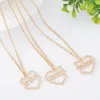 Pendant Necklaces Friends 3pcs/set Golden For Gold Silver Rosegold Plated Heart Necklace 3 Friendship Gift JewelryPendant