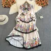 Городские сексуальные платья 2023 Весенние леопардовые цветочные платья макси -платья Женская галстука -бабочка
