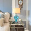 Table Lamps Blue Gourd Vase Glass Lamp For Living Room Bedroom Bedside 220v 110v EU Plug Art DecoTable