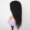 Jerry Curly Lace Frontal Wig 13x4 Pelucas delanteras Cabello humano Precedido 10a Cabello remy brasileño Color natural para mujeres negras Glu15552559