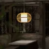 Подвесные лампы японский стиль люстр дзен бамбук легкий коридор коридор коридор прикроватный плетение