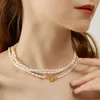 Chains Timeless Wonder Long Natural Pearl Statement Necklaces For Women Designer Jewelry Kpop Party Gift Prom Egirl Versatile Top 3237Chains