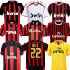 VOETBALJERSEY 90 91 Retro Shirts Thuis 95 96 97 Gullit 01 02 03 Maldini Van Basten Voetbal KAKA Inzaghi 06 07 Milaan 2009 PIRLO SHEVCHENKO BAGGIO Ac Milans