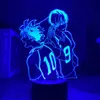 Night Lights 3D Lamp Anime Figure Haikyuu Motion Sensor Light Valentines Day Gift Holiday Lighting Decoration Bedroom Nightlight Child