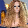 Lace Wigs Honey Blonde Natural Wave 100% Human Hair Glueless Middle T Part 200Density Pre Plucked 13x6 Front For WomenLace