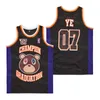 Men film West 07 Ye Basketball Jersey Graduation 5 Późna rejestracja Atudio album raper album okładka Checkered Hip Hop Rap Champion Black Brown White Orange