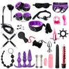 26 шт эротические рабства набор BDSM Взрослые сексуальные игрушки для женщин мужчины наручники, зажимы соско