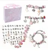 Многочисленные бусины чары DIY Ювелирные изделия из ювелирных украшений счастливые дети Unicorn Love Heart Bracelets Girl Student Gift