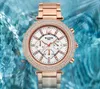 Pasek ze stali nierdzewnej Lignt Luksusowe eleganckie zegarki damskie Perfect Moment Pełny diamentowy okrągły kwarc Rose Gold Hardlex Watch Wlisth