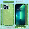 For Iphone 14 Phone Cases Clear Glitter Three Layers Heavy Duty Shockproof Protection Case