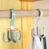 Space Saving Rotated Hangers Hooks Wardrobe Clothes Rack Organizer Bag Hanger Shoes Belt Scarf Hanging Racks Closet Hanger ZC1257