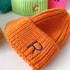 Automne hiver enfants garçons filles tricoté chapeaux doux épaississement chaud lettre motif décontracté enfants casquettes 220514
