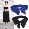 Riemen elastische brede vrouwen riem tailleband bowknot voor langere bindbanden banden big boog dames jurk decoratiebelsten