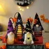 Fournitures de fête Halloween Gnomes éclairés suspendus ornements faits à la main en peluche elfe trucs poupées décor pour arbre maison fête cadeau
