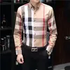 Camicie eleganti da uomo Camicia Borse alla moda Hanno tempo libero Top Pony Camicia ricamata di qualità Manica lunga Abbigliamento da lavoro casual Longs Taglia asiatica Mu