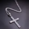 Pendentif Colliers Hip Hop Bling Iced Out Cubic Zirconia Croix Pendentifs Collier Or Couleur CZ Pierre Hommes Femmes Bijoux De Mode GiftPendant Pe