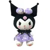 Tecknad anime 25 cm kuromi plysch leksaker docka lolita prinsessan klänning melodi söt liten djävul ragdoll doll