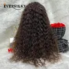 Perruques avant en dentelle italienne bouclée à l'eau brun foncé 100% cheveux humains 13x6 sans colle vague 5x5 fermeture à lacets ligne de cheveux naturelle femmes HD Transparent Full Lace