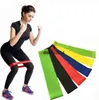 5PCS 600 * 50mm Resistens Rubber Loop Exercise Bands Set Fitness Styrketräning Gym Yogautrustning Elastiska band med bärväska