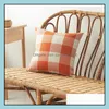 Pillow Case Bedding Supplies Home Textiles Garden Ll Striped Plaid Fashion Candy Color Cotton Pillowcas Dhfwr