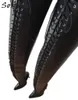 Sorbern Extreme Long Boot Custom 95cm Crotch Lår Höga Stövlar Kvinnor Lace Up 18cm Stiletto Stövlar Personlig Shaft Calf Bredd