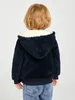 Toddler Boys Elephant Embroidery Zipper Hooded Teddy Jacket SHE