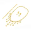 Necklace Earrings Set & High Quality Dubai For Women And Earing Bracelet Ethiopian Bridal Wedding 24K Gold AccessoriesEarrings